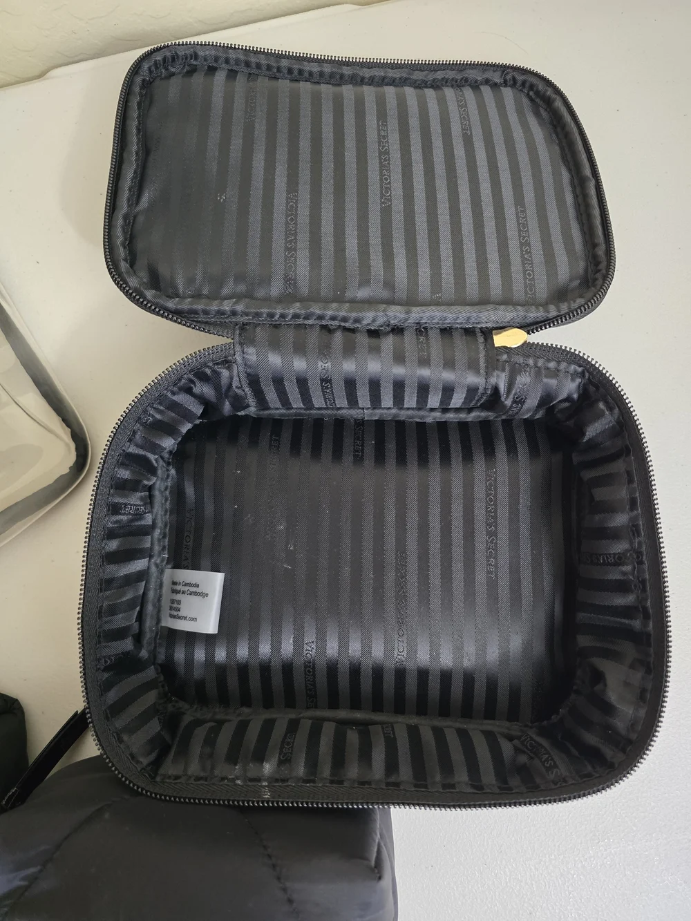 Victoria's Secret Black Clear Vinyl Toiletry Case